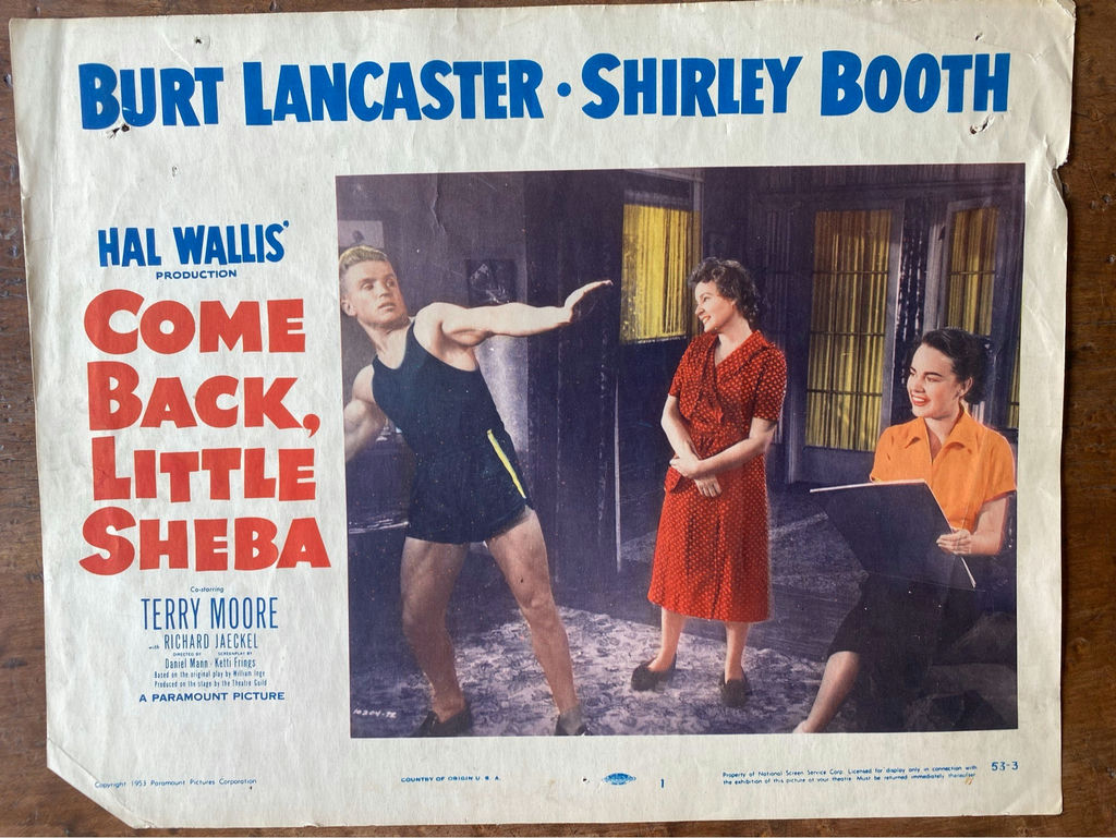 Burt Lancaster Come Back Little Sheba Original Lobby Card - image 1 of 4