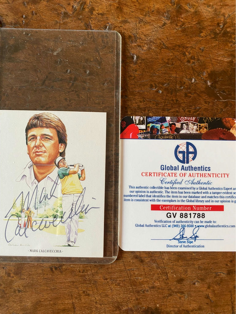 Mark Calcavecchia Autographed Trading Card with COA - image 1 of 3