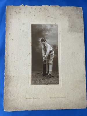 A Young Cricket Player Portrait Summerhill Studios, Chislehurst - Image 1 of 4