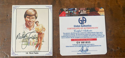 Nick Faldo Autographed Trading Card with COA - Image 1 of 3