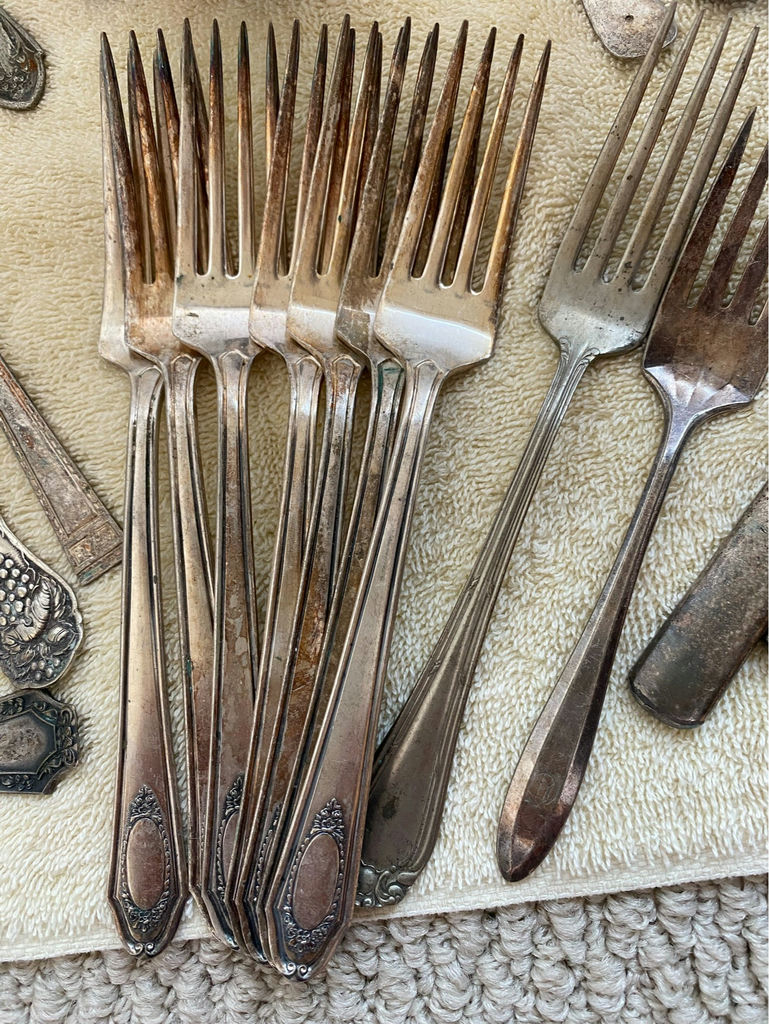 Vintage Flatware Assorted Pieces Sheffield, Nickel Silver, 75+ Pcs. - image 2 of 16