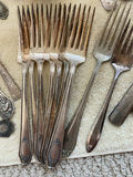 Vintage Flatware Assorted Pieces Sheffield, Nickel Silver, 75+ Pcs. - thumbnail 2 of 16