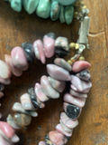 Necklace - Turquoise, Purple and White Stones - thumbnail 5 of 7