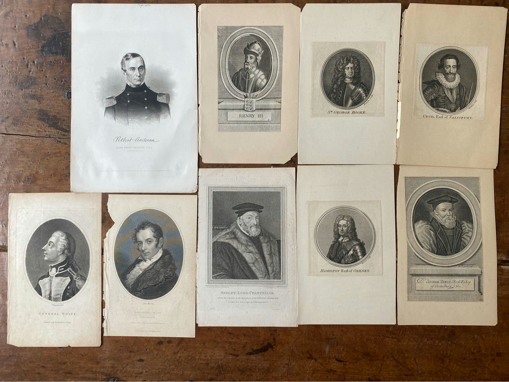 10 Famous Men, Leaders, Authors Printed from Engravings - image 1 of 12