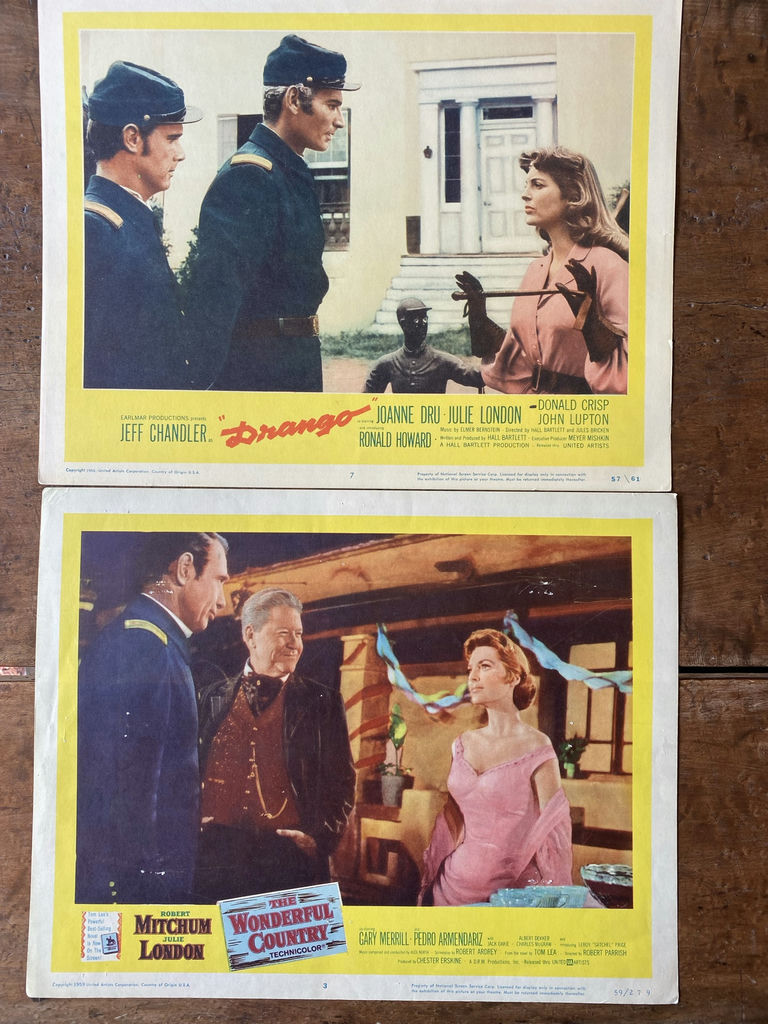 The Wonderful Country and Drango Original 1950's Lobby Cards Julie London - image 1 of 5