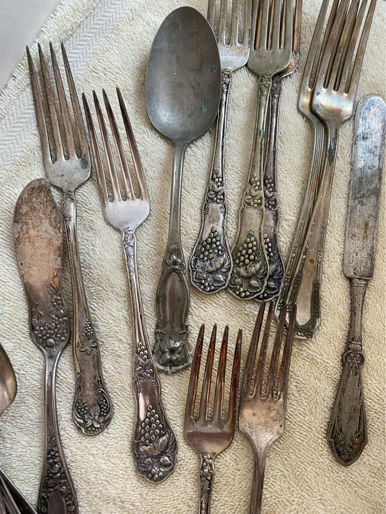 Vintage Flatware Assorted Pieces Sheffield, Nickel Silver, 75+ Pcs. - image 6 of 16