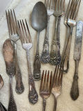 Vintage Flatware Assorted Pieces Sheffield, Nickel Silver, 75+ Pcs. - thumbnail 6 of 16