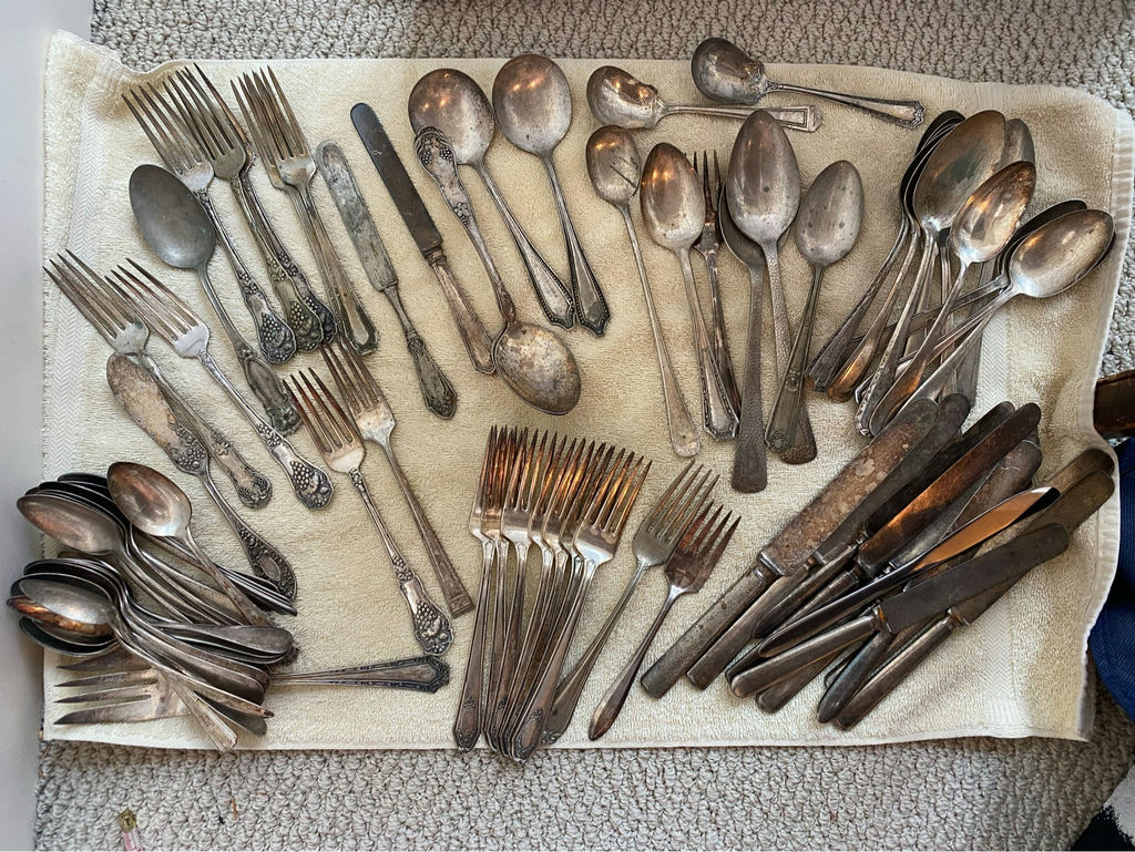 Vintage Flatware Assorted Pieces Sheffield, Nickel Silver, 75+ Pcs. - image 1 of 16