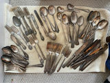 Vintage Flatware Assorted Pieces Sheffield, Nickel Silver, 75+ Pcs. - thumbnail 1 of 16