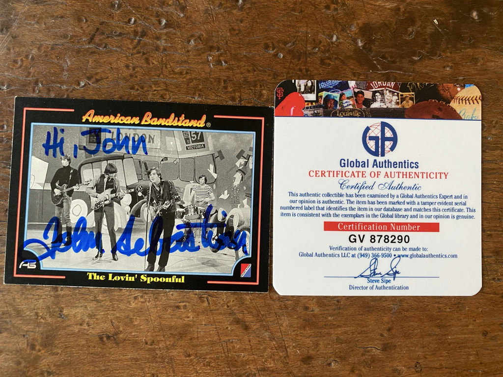John Sebastian Autographed Lovin' Spoonful Trading Card with COA - image 1 of 2