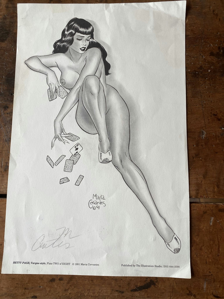 Betty Page 2 Illustrator Artists Signed Prints - image 1 of 11