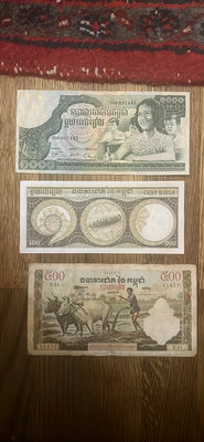 1900’s Cambodian Obsolete Paper Currency 3 Pieces - Image 1 of 7