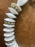 Necklace White Beads Mid-Century Modern Design - thumbnail 4 of 4