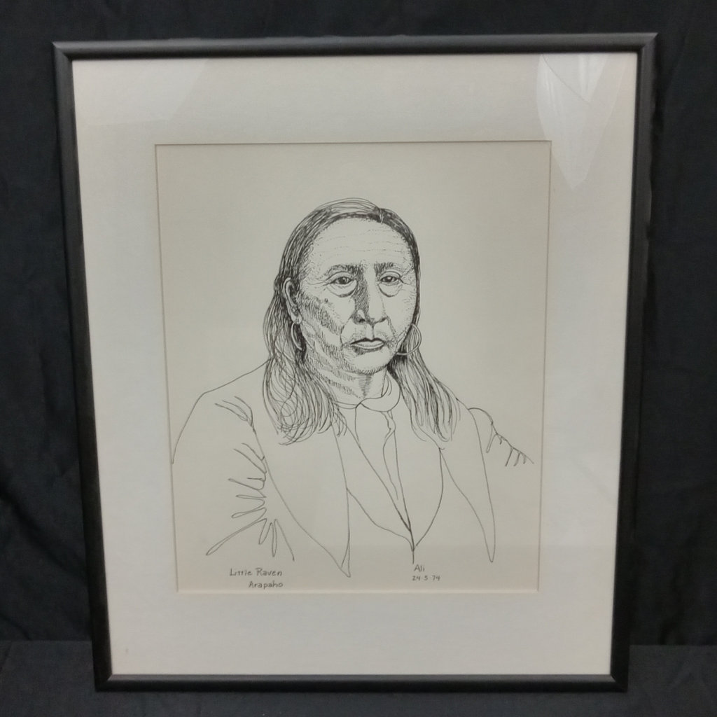 Arapaho Framed Pen & Ink Portraits / Ali Web - image 7 of 12