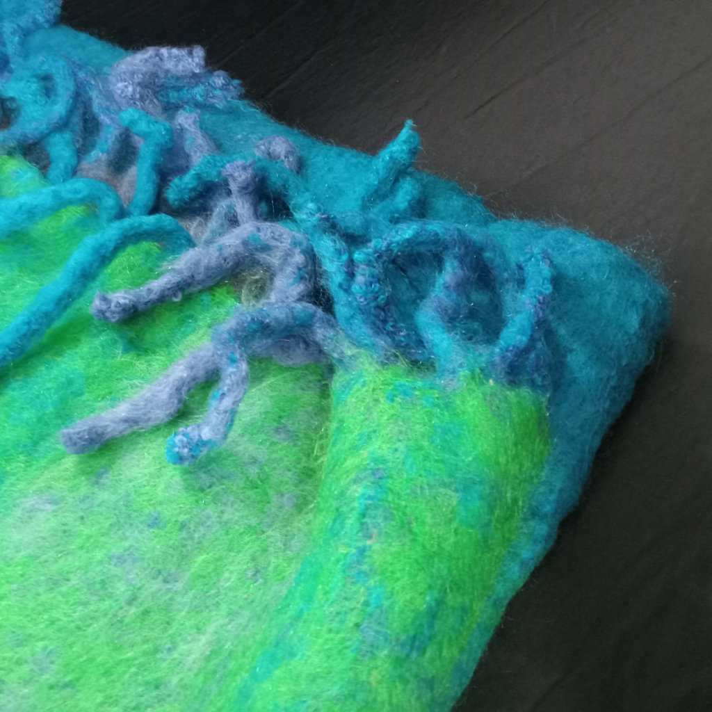 Vintage Felted Wool Throw/Scarves - image 5 of 11