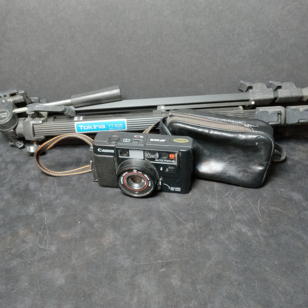 Canon AF35M Camera & Tokina Tripod - image 1 of 8