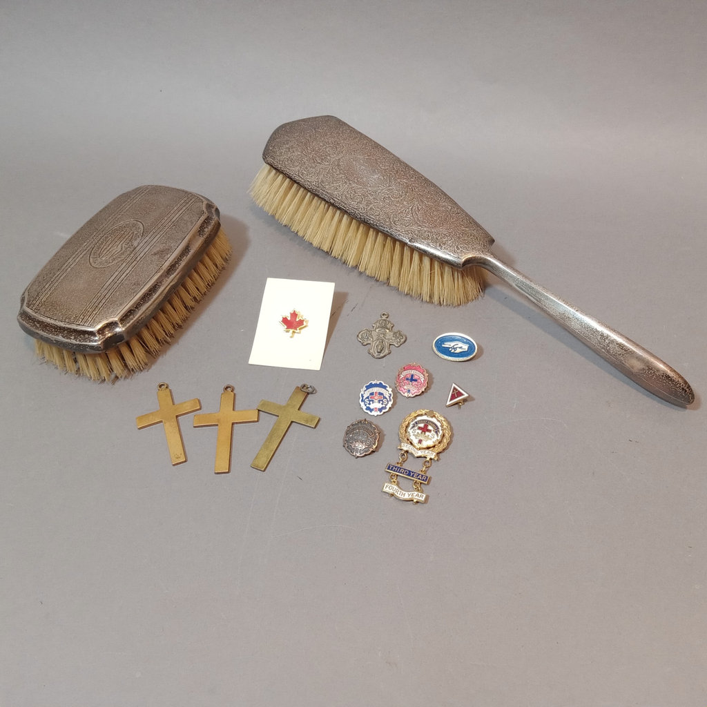 Sterling Brushes & Church Pins  - image 1 of 17