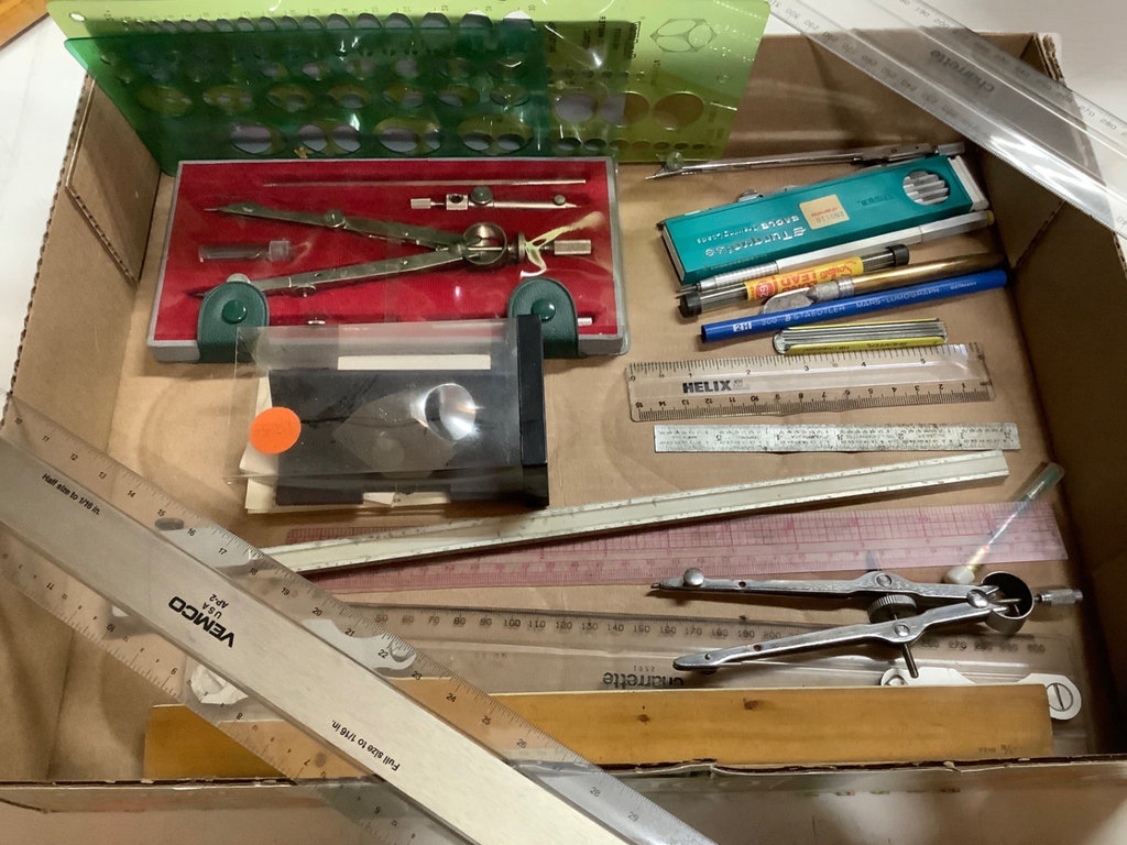 Drafting Table and Drafting Implements - image 3 of 4