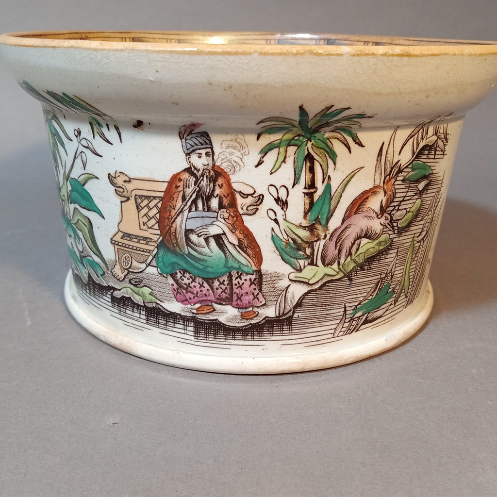 Antique Ironstone Bowl w/Chinoiserie Design - image 4 of 7
