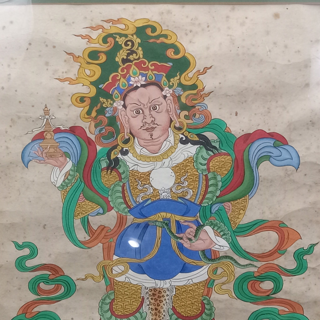 Framed Tibetan Painting - image 1 of 6