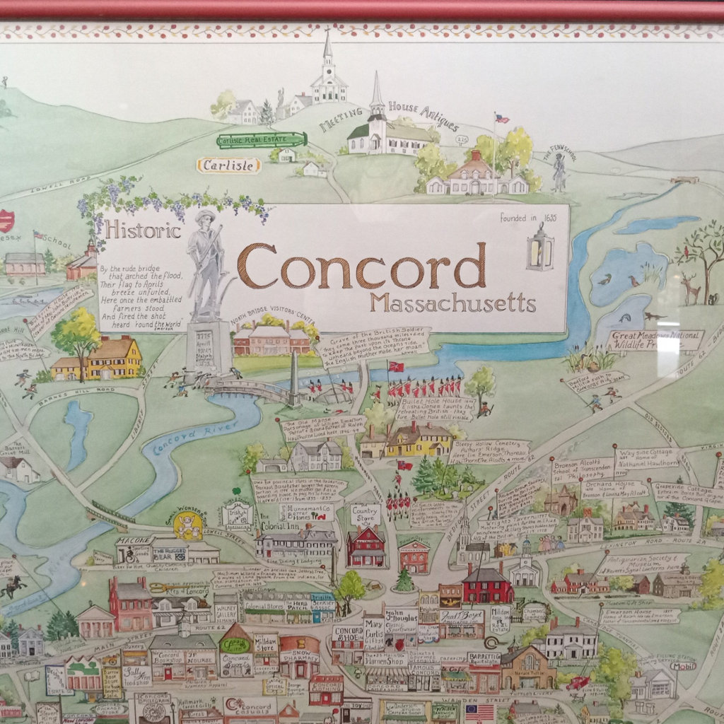 Illustrated Map Historic Concord, Massachusetts - image 1 of 7