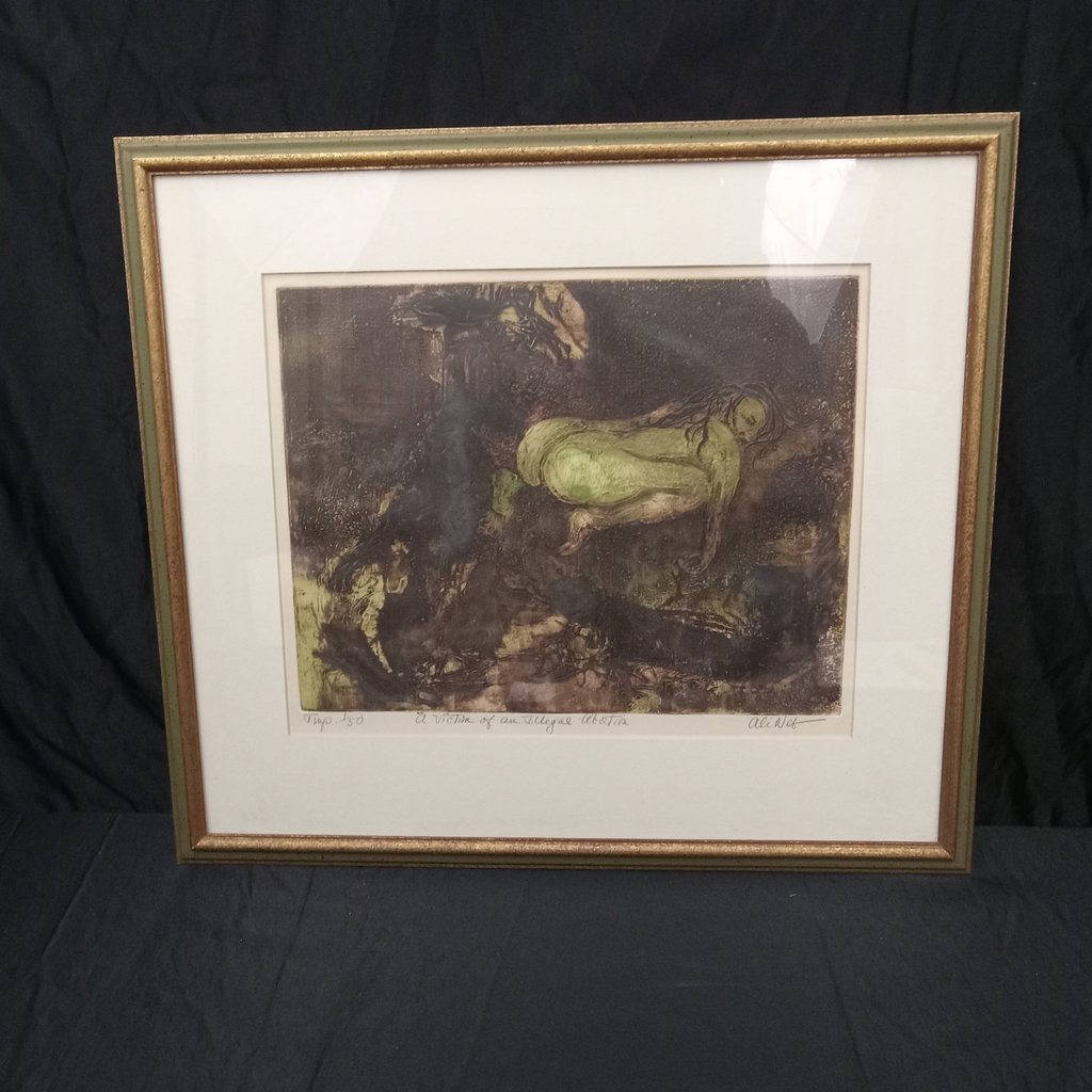 A Victim / Ali Web Framed Woodcut Print - image 2 of 7