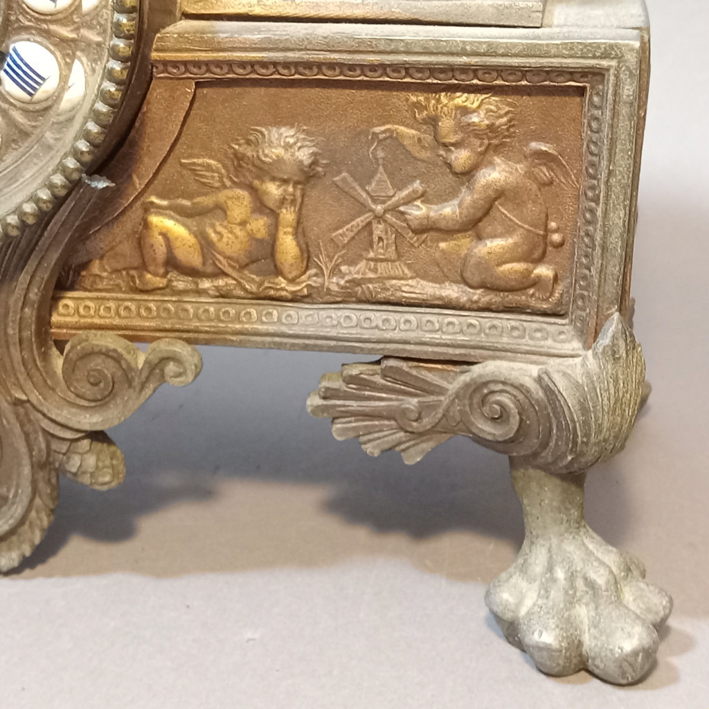 Antique Metal Mantle Clock - image 5 of 20