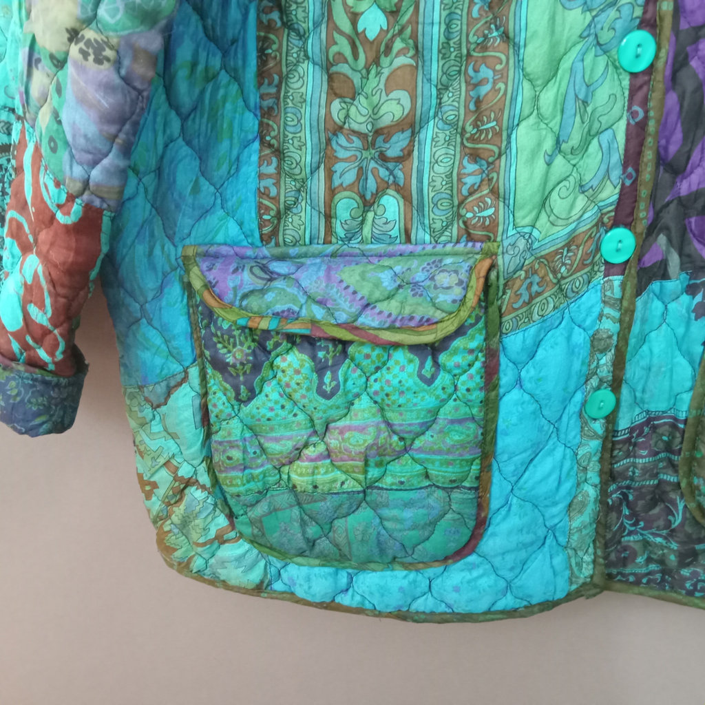 Quilted Coat - Vintage Silk by Sacred Threads - image 2 of 6