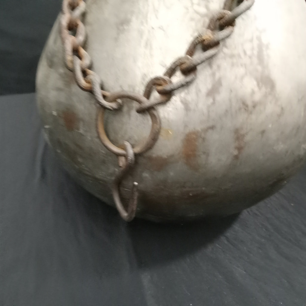 Antique Metal Hanging Oil Can / Planter - image 2 of 8