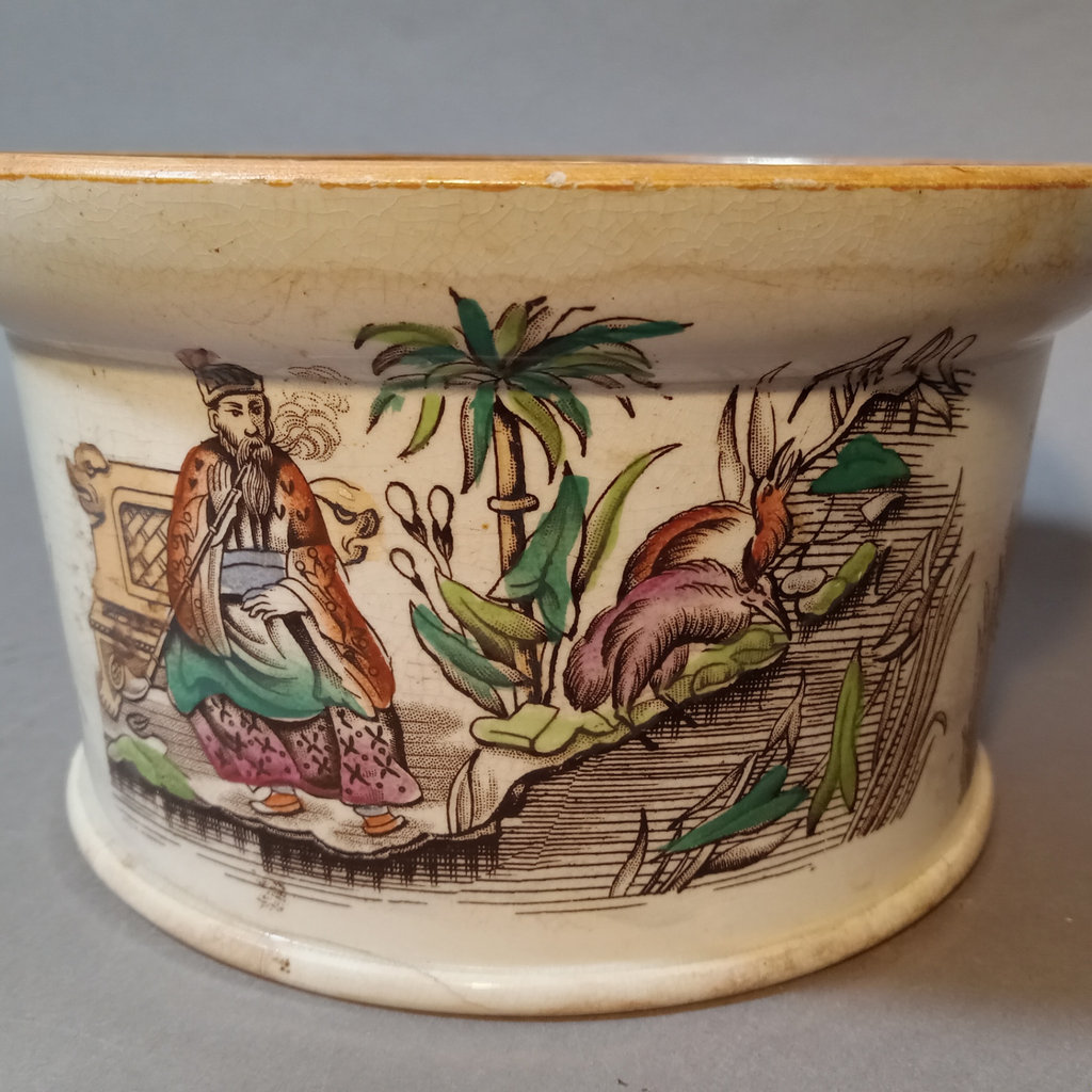 Antique Ironstone Bowl w/Chinoiserie Design - image 2 of 7