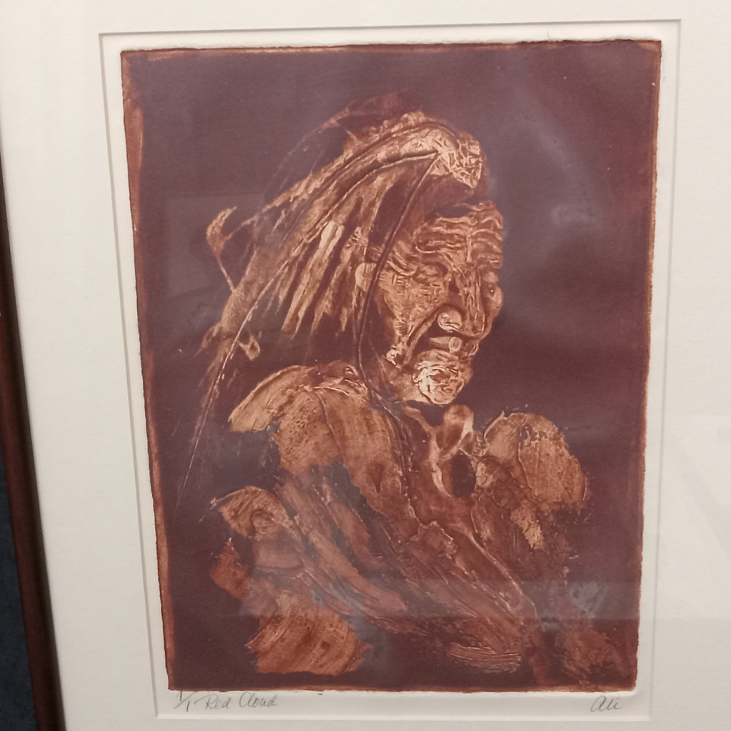 Red Cloud / Ali Web Framed Woodcut Prints - image 10 of 13