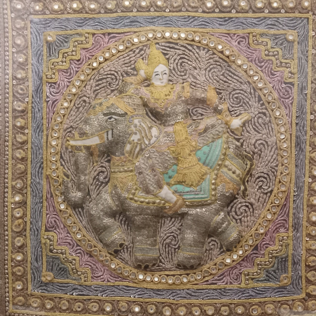 Vintage Thai Framed Textile - image 2 of 7