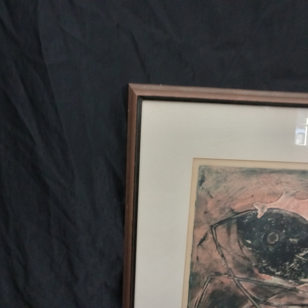 Beach Junk / Ali Web Framed Woodcut Print - image 7 of 8