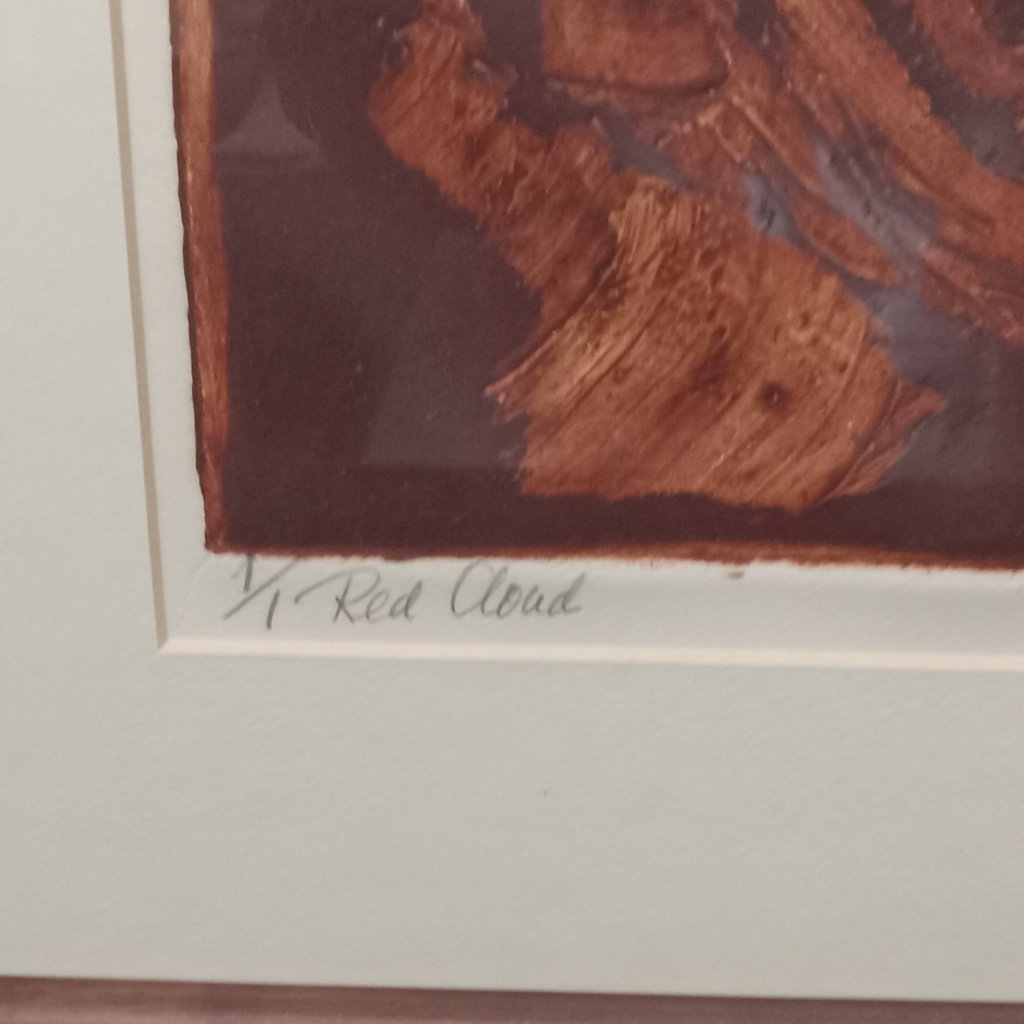 Red Cloud / Ali Web Framed Woodcut Prints - image 11 of 13