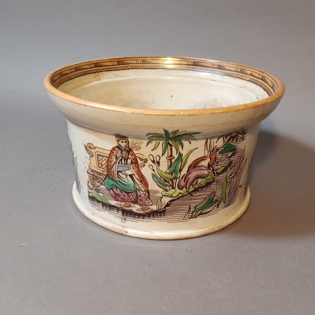 Antique Ironstone Bowl w/Chinoiserie Design - image 1 of 7