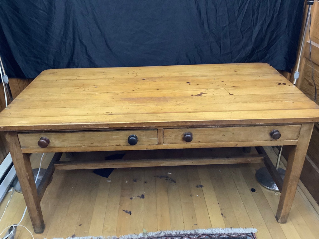 Country Table with Drawers - image 1 of 5