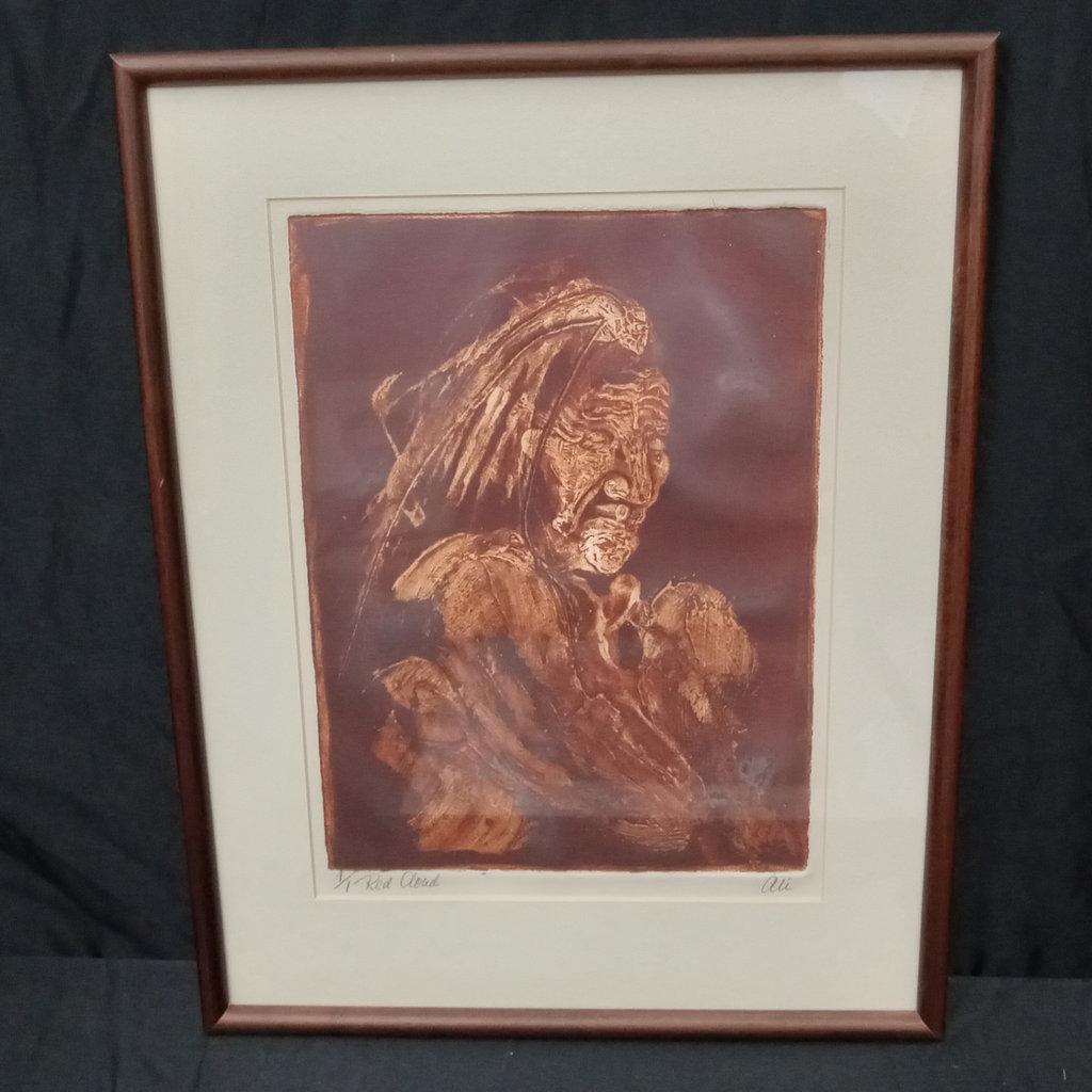 Red Cloud / Ali Web Framed Woodcut Prints - image 9 of 13