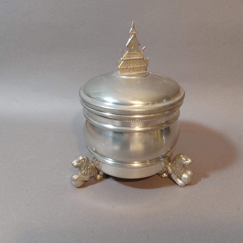 OMA TINN Tobacco Jar - image 1 of 6