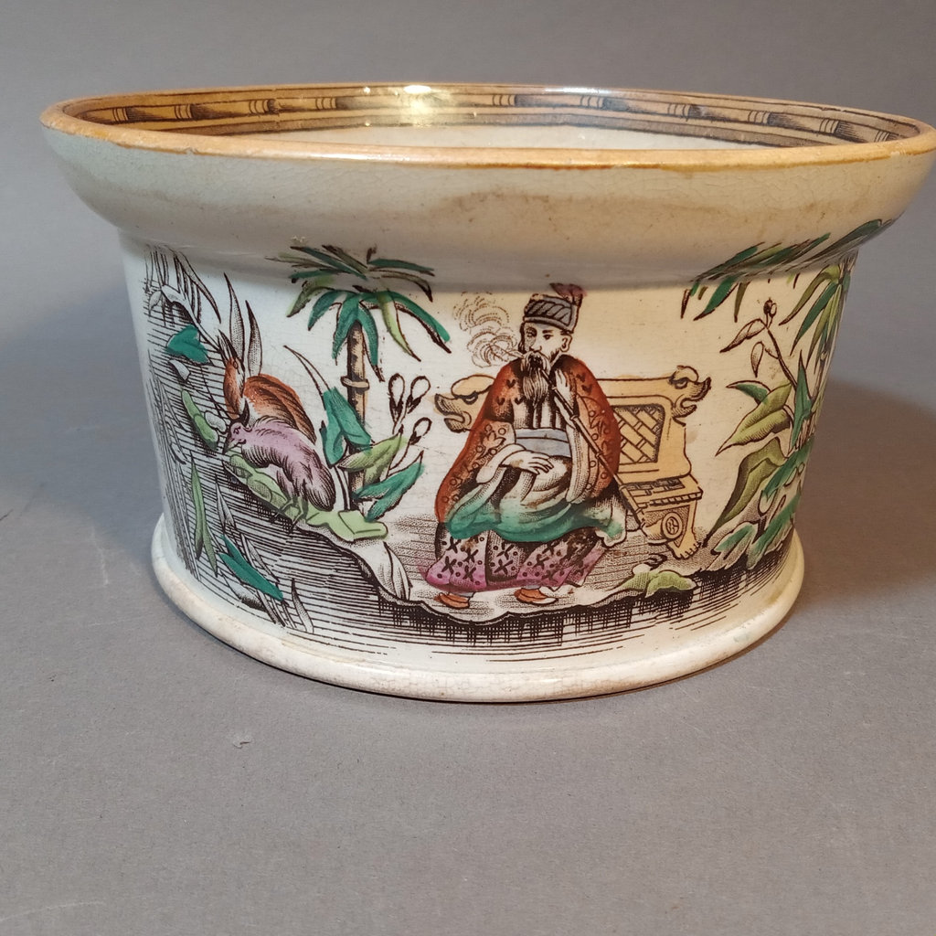 Antique Ironstone Bowl w/Chinoiserie Design - image 5 of 7