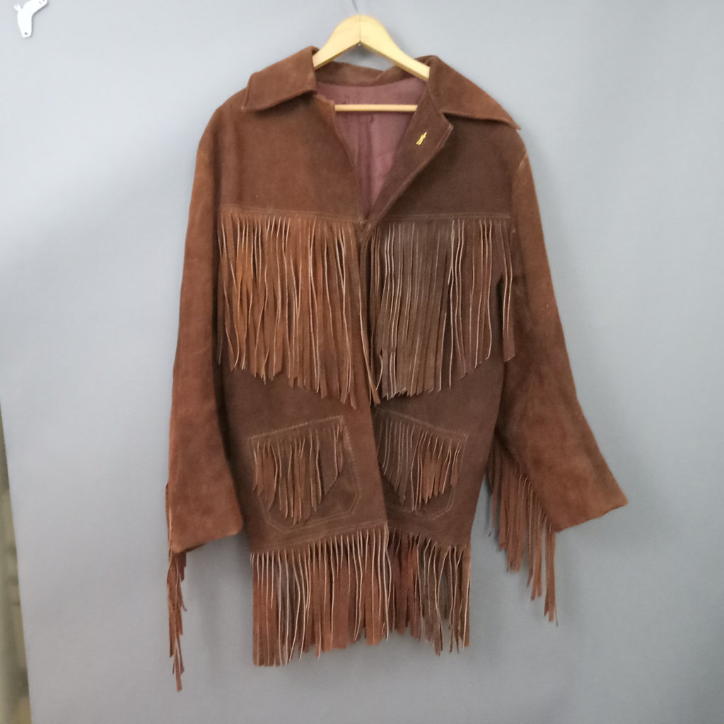 Vintage Fringe Suede Jacket - image 1 of 9