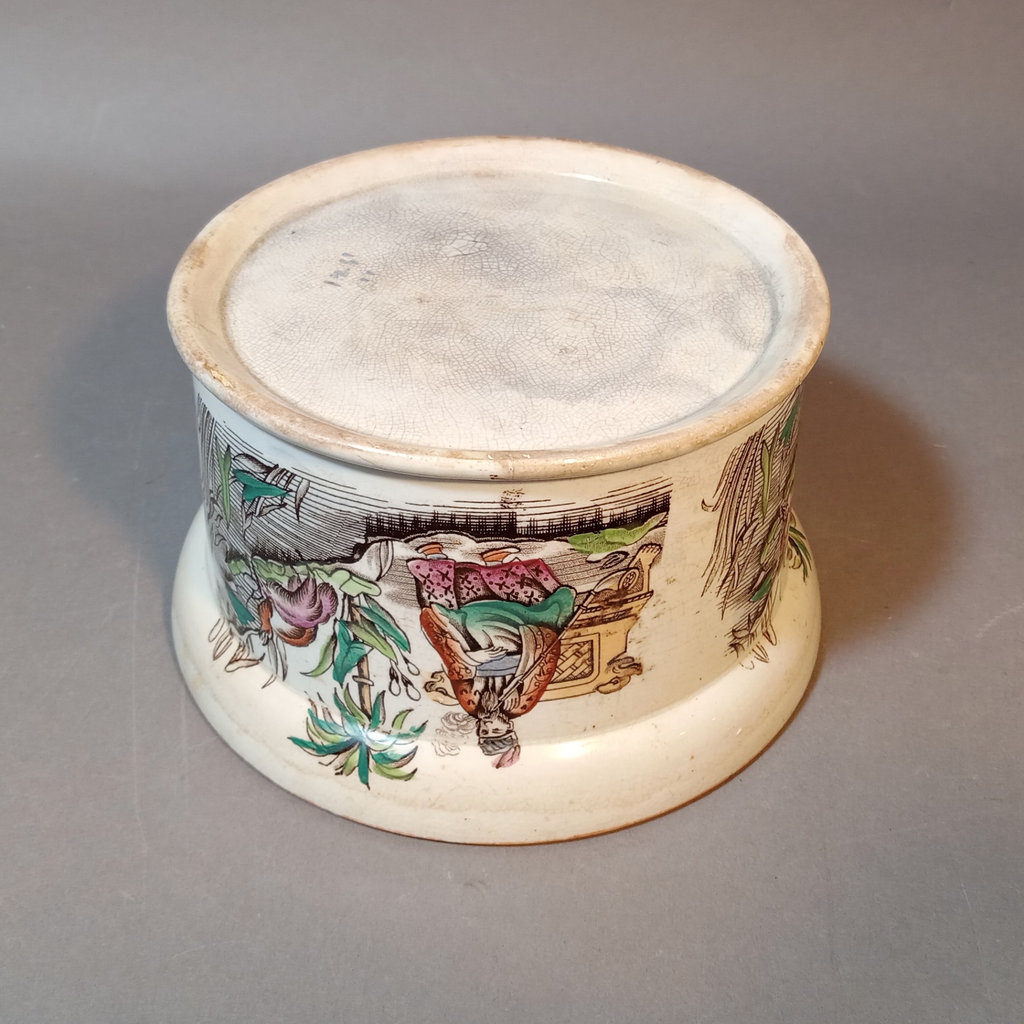 Antique Ironstone Bowl w/Chinoiserie Design - image 6 of 7