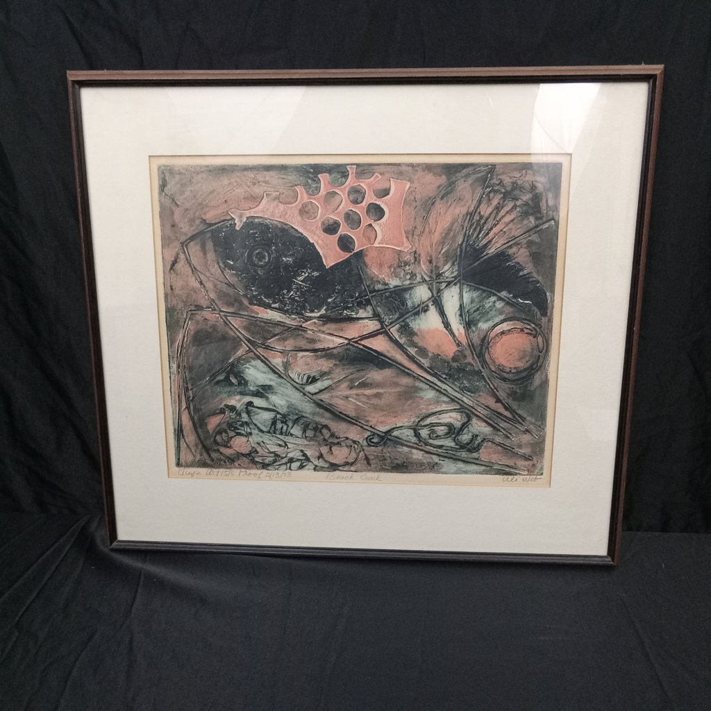 Beach Junk / Ali Web Framed Woodcut Print - image 2 of 8