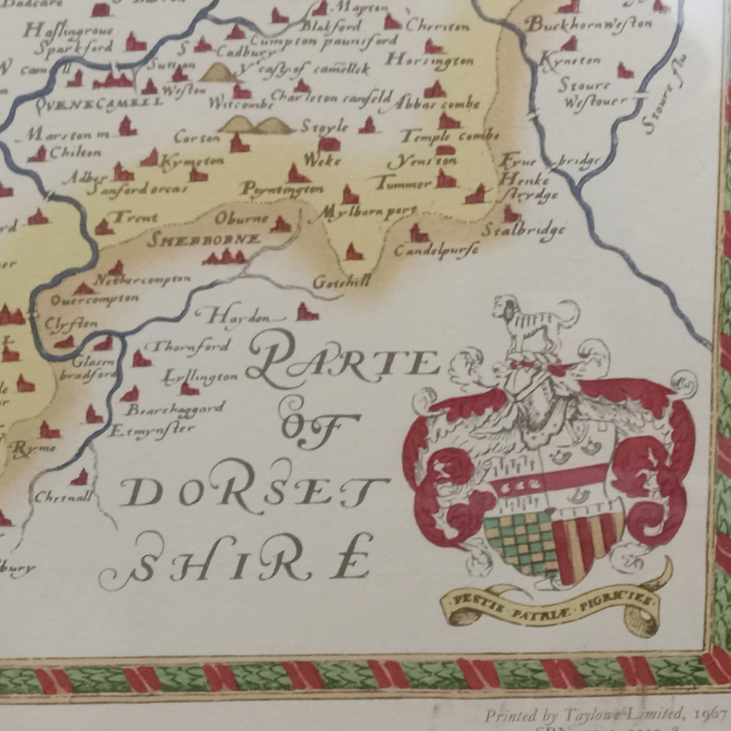 Saxton's Map of Somerset, 1575 / 1967 reprint - image 4 of 8
