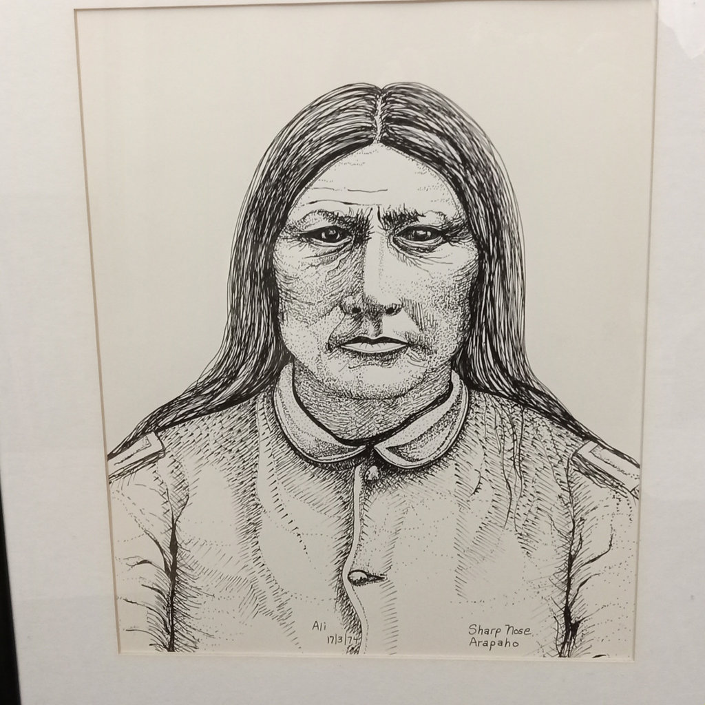 Arapaho Framed Pen & Ink Portraits / Ali Web - image 3 of 12