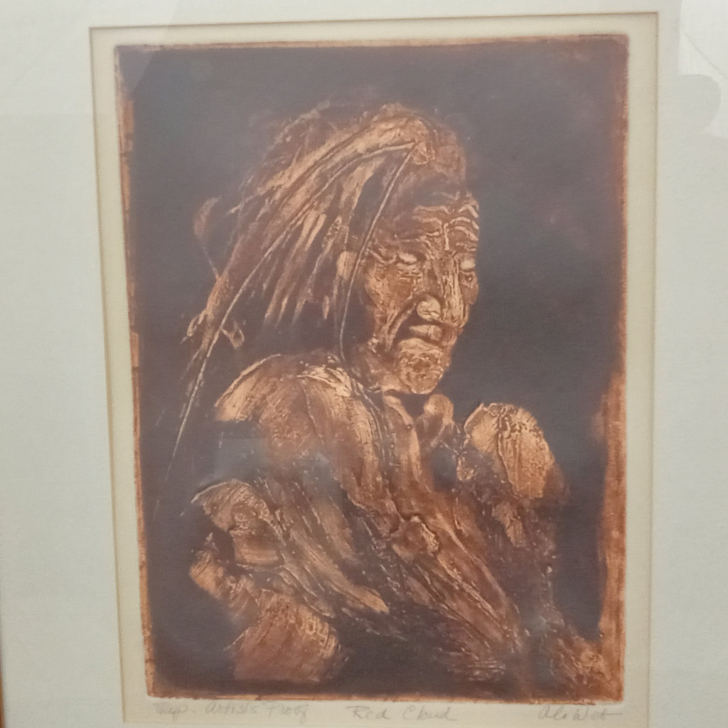 Red Cloud / Ali Web Framed Woodcut Prints - image 1 of 13