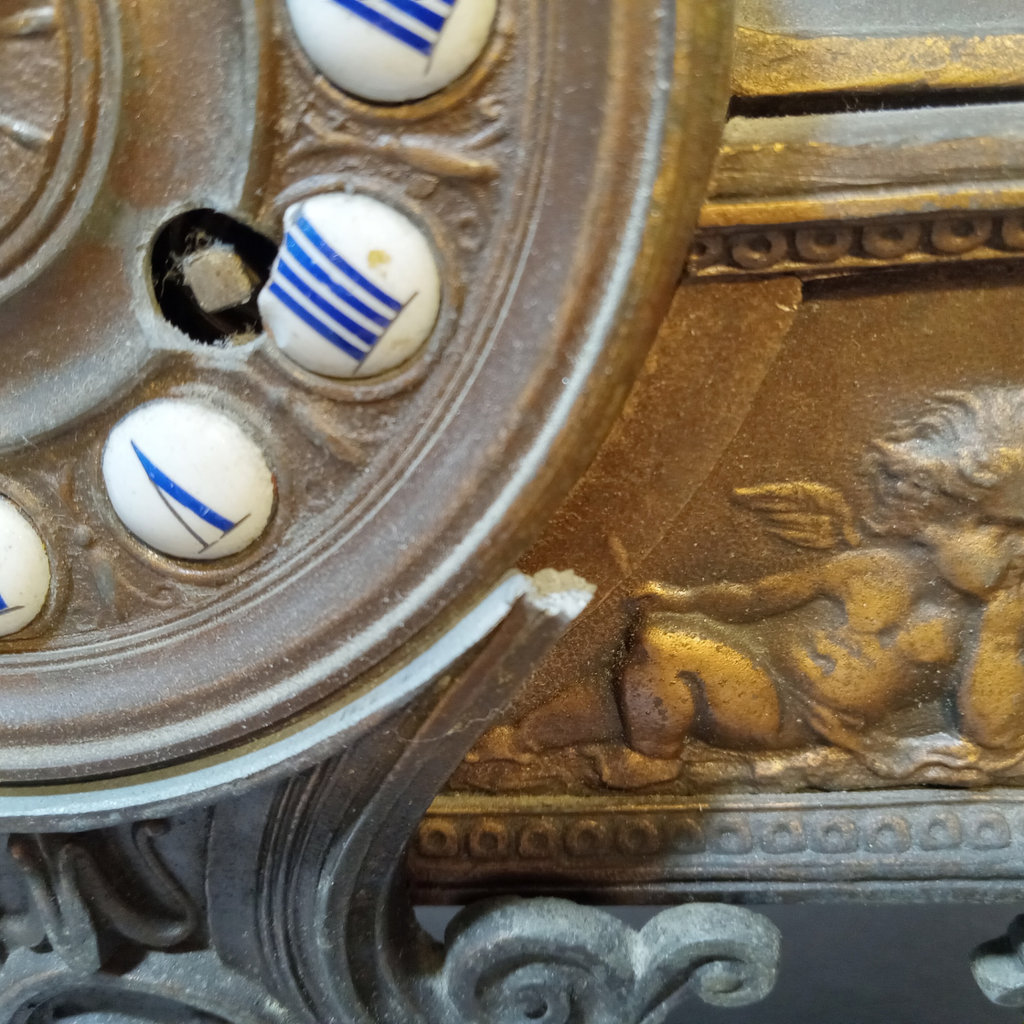 Antique Metal Mantle Clock - image 17 of 20