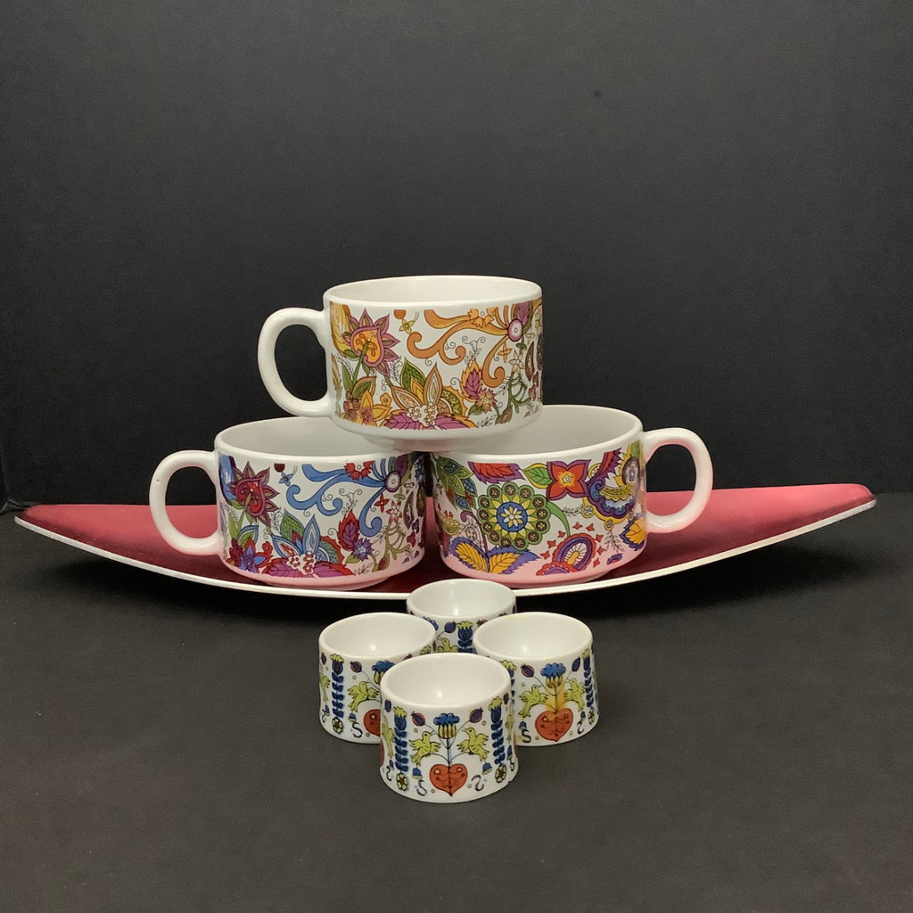 Vintage Eloxsoren Dish and Mod Paisley Ceramics - image 1 of 10