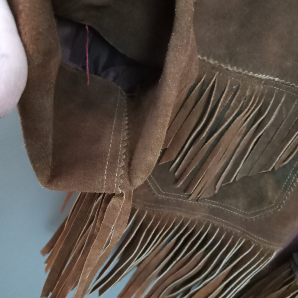 Vintage Fringe Suede Jacket - image 9 of 9