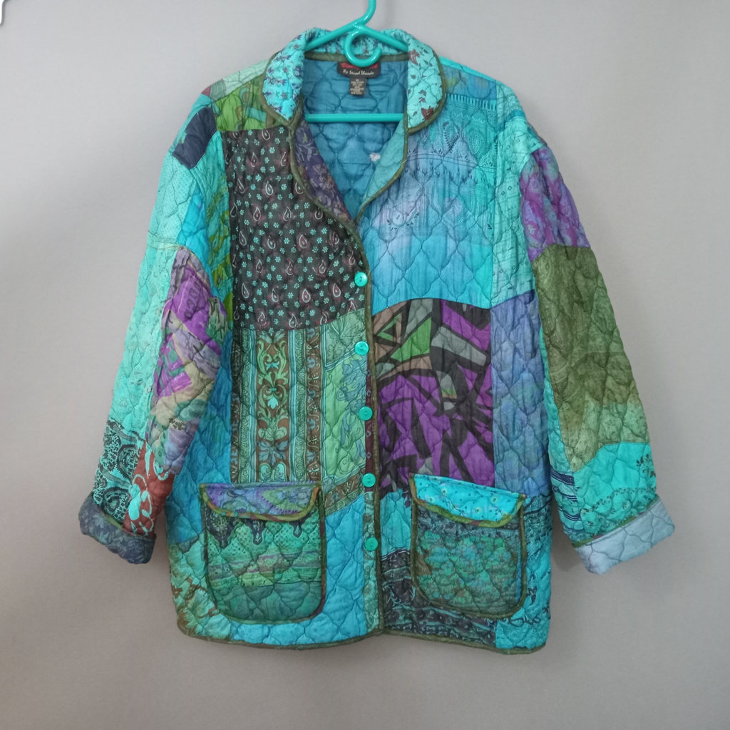Quilted Coat - Vintage Silk by Sacred Threads - image 1 of 6