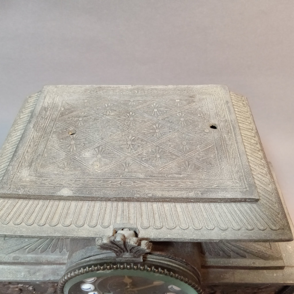Antique Metal Mantle Clock - image 8 of 20